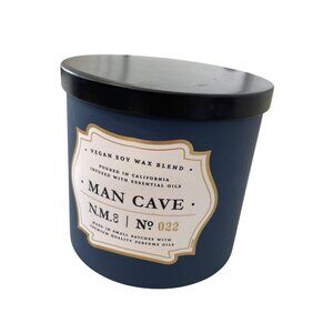Leoben Co Man Cave No 22 Scented Candle 17 Oz Vegan Soy Wax Blend Navy Blue Gift